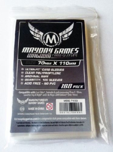 100 Mayday Games Standard Large Sized Card Sleeves #2: 70 MM X 110 MM Sleeves for Lost Cities and more (MDG7103)